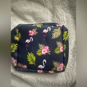 Flamingo Print Cosmetic Bag